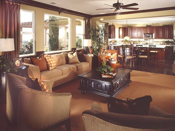 Family room of model home