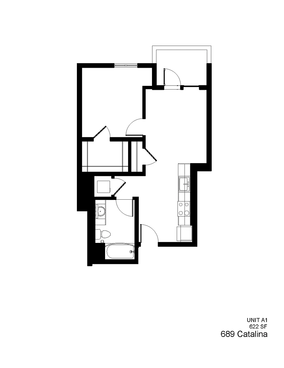 Floor plan A1 - 1 Bed