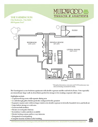 Floor plan The Farmington