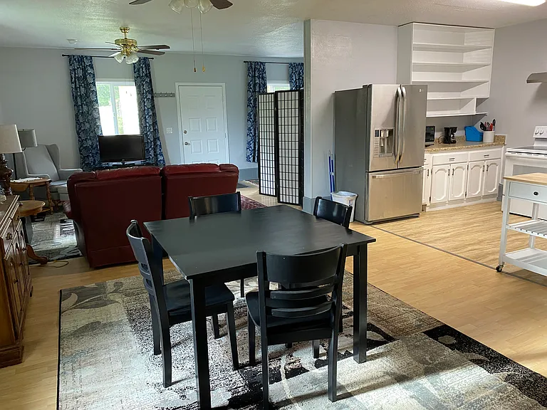 Dining area and kitchen