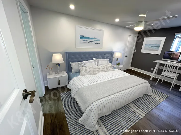 Main bedroom, large with en suite full bath.