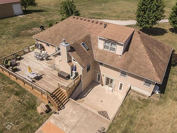 Spectacular deck and patio with a walk up bsmt.