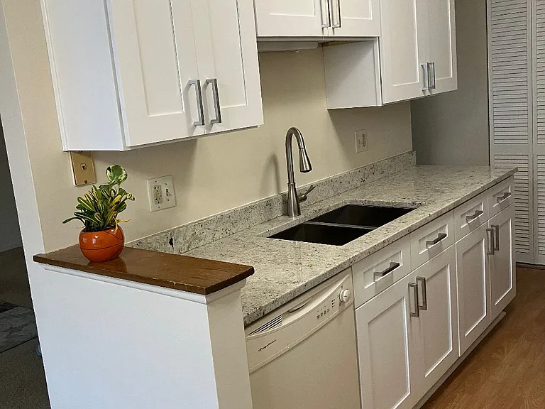 Newer cabinets and granite counter-tops