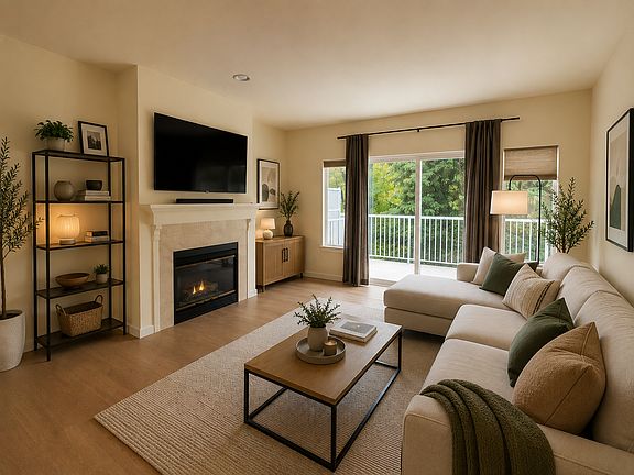 Staged family room