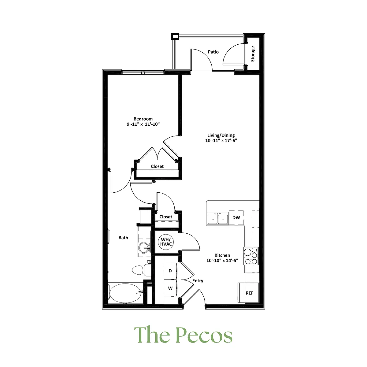 Floor plan 1x1-A/V