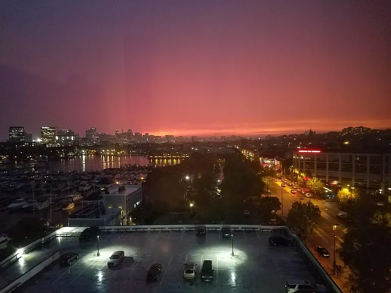 View from balcony - night