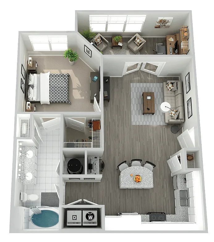 Floor plan A1D-Sunroom