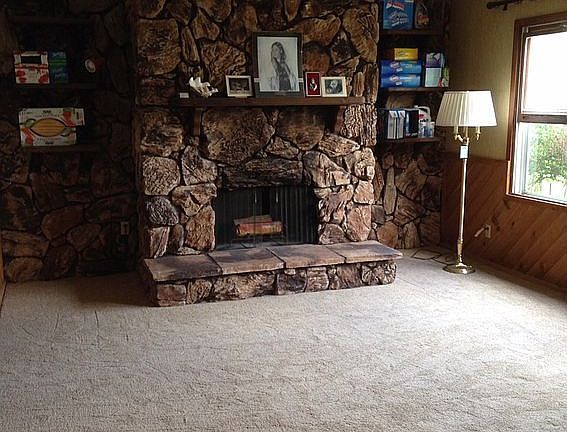 Family room with fireplace 