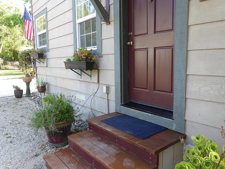 outside entrance, front door