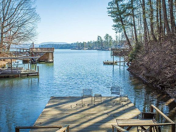Large private deck with deep water access.