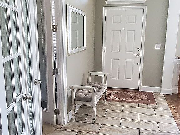Front entryway with new tile