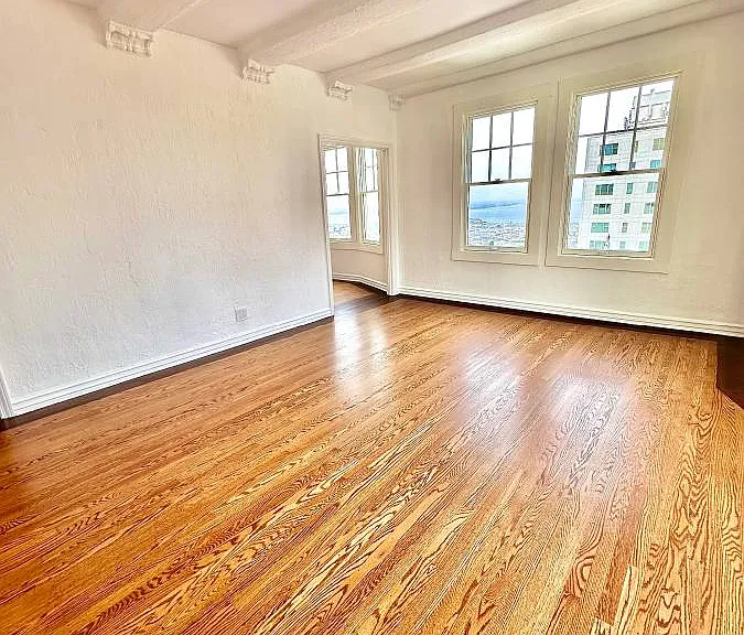 Unit #602 light filled living room