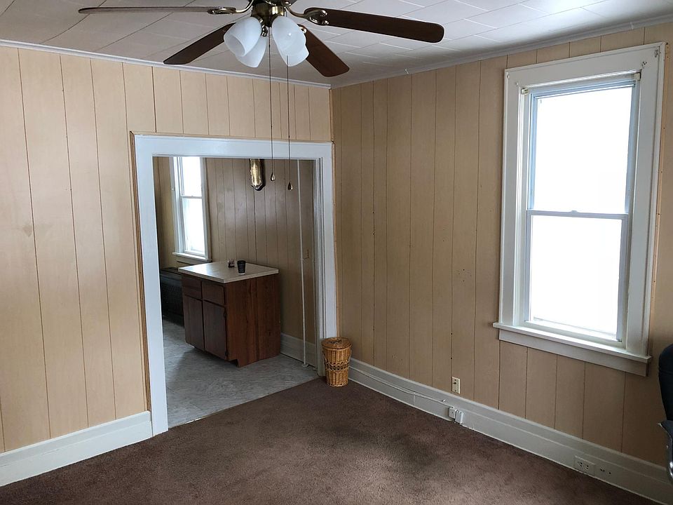 Living room looking into kitchen