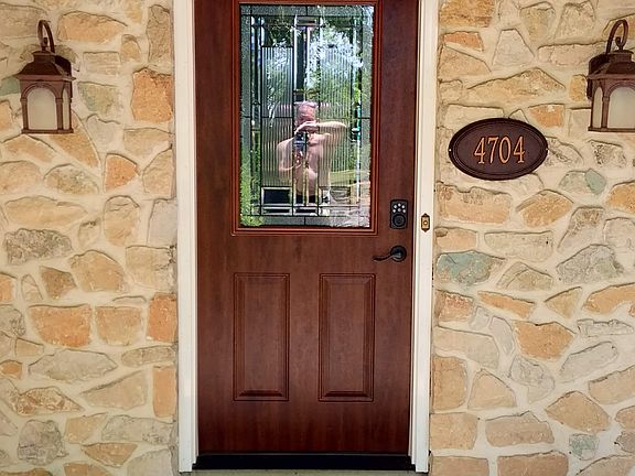 Brand new front door.
Real stone