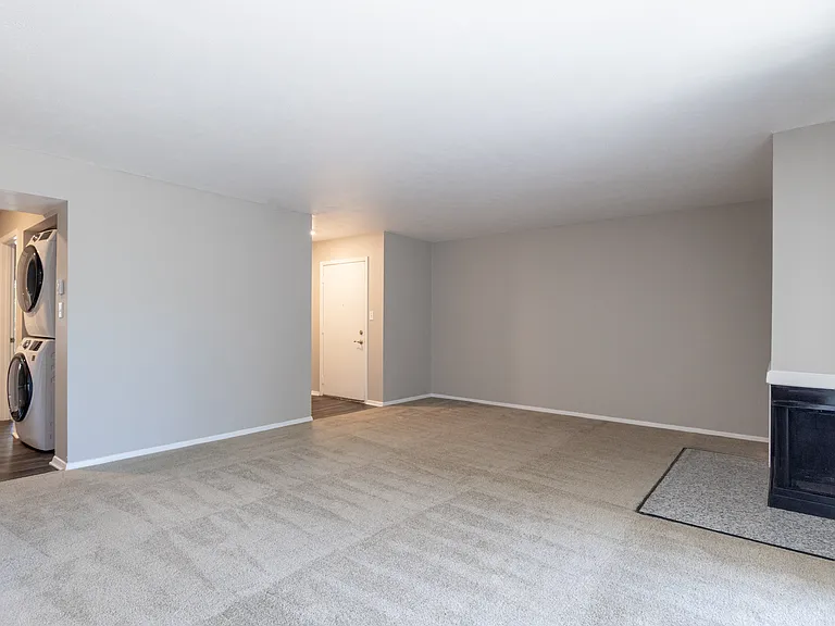 Living Room in the Two Bedroom One Bath Apartment at Woodbridge Bloomington