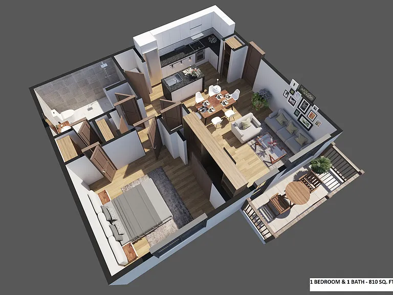 1x1 810 sq. ft. 1x1 810 sq. ft.
