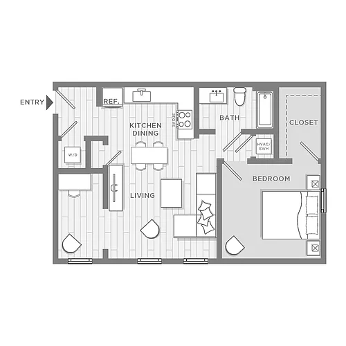 Floor plan Stockton Interior - Study in Living Room