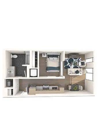 Floor plan 1 Bedroom Junior-AFF
