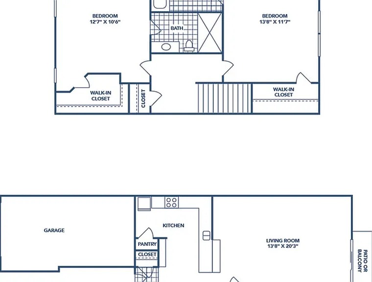 2 Bedroom | 2.5 Bath | 1230 SF 2 Bedroom | 2.5 Bath | 1230 SF