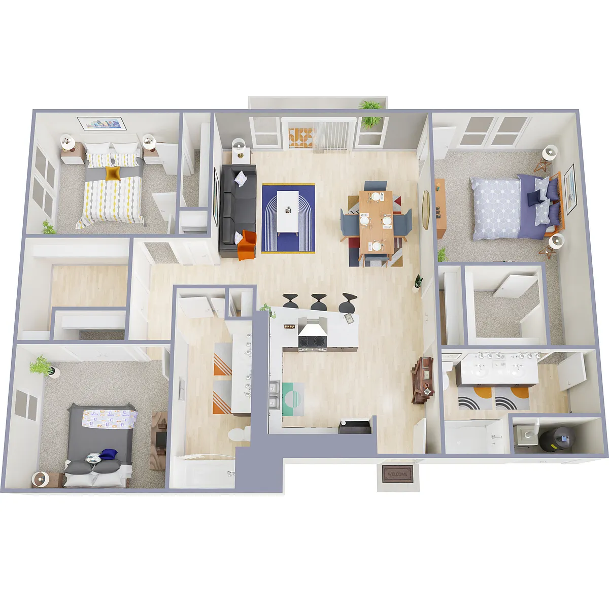 Floor plan Ovation 3 Bedroom 2 Bath