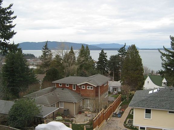 View of Bellingham Bay and Fairhaven from sun room.