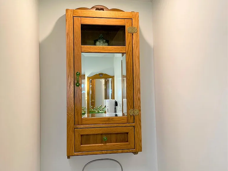 Studio Bath Beveled Mirror Medicine Cabinet o/handicap height Toilet