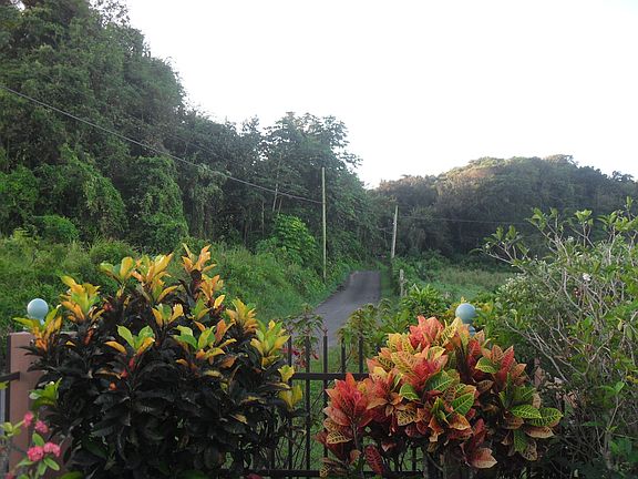 Side view of front entrance