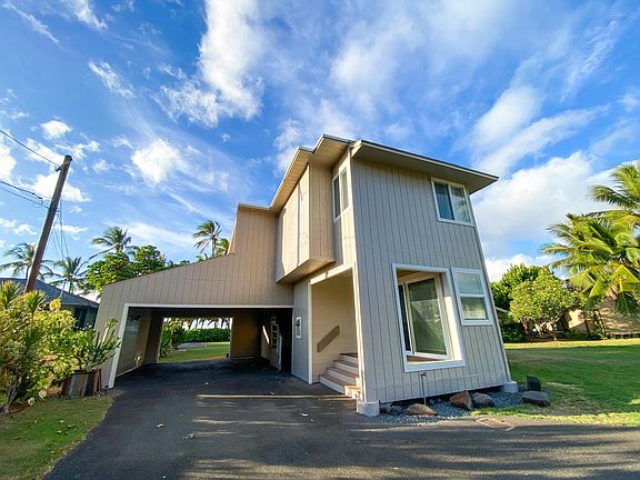 Covered parking and main entrance