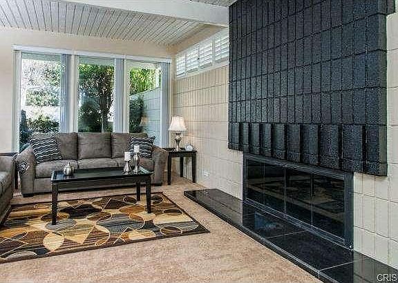 Fireplace & View To Windows Overlooking Back Yard!