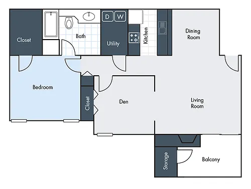 Floor plan A3 - One Bedroom