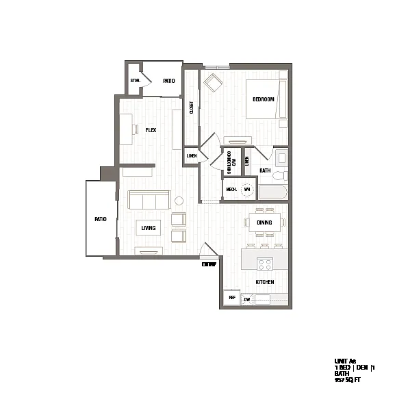 Floor plan A8 with Den