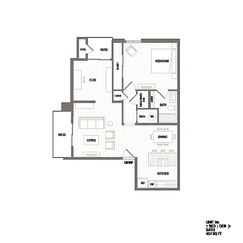 Floor plan A8 with Den
