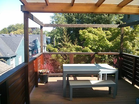 Large semi-covered back deck