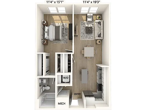 Floor plan A2B - Finish Package I