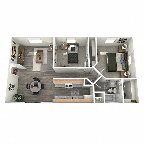 Floor plan 2 Bedroom 1 Bath