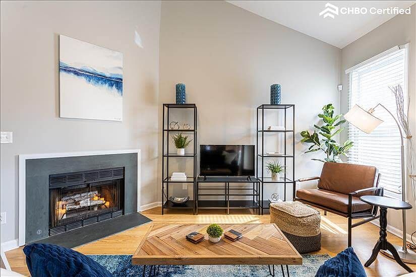 Family room features remote light/ fan and re
