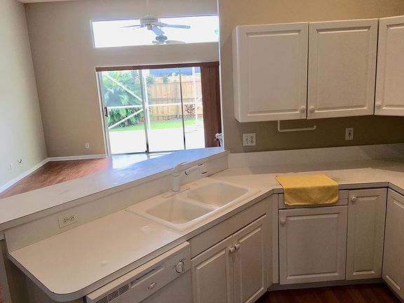 Kitchen open white floor plan