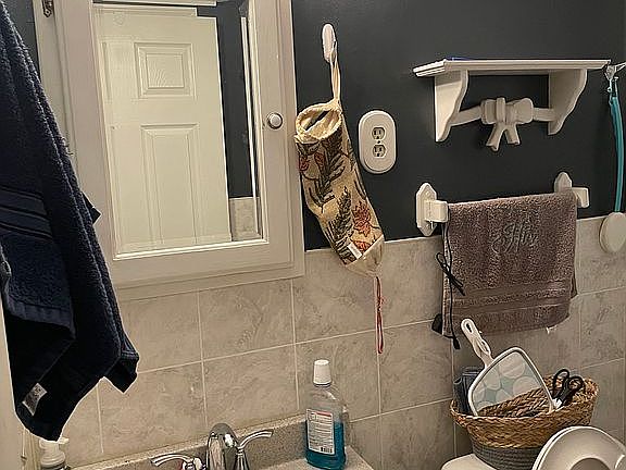 Full bathroom with shower an