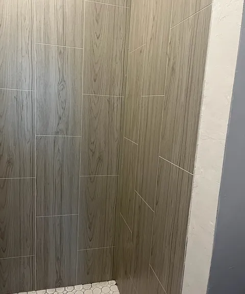 nice size shower area in main bedroom