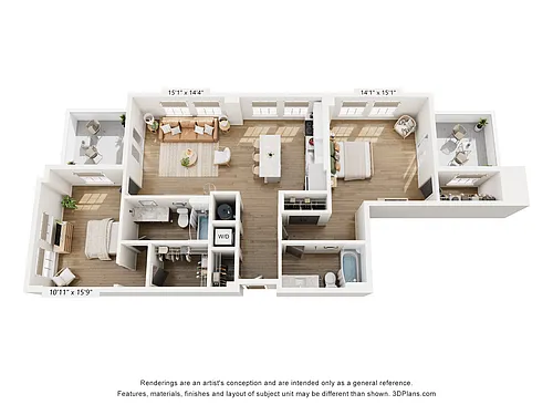 Floor plan 2BR TYPE E