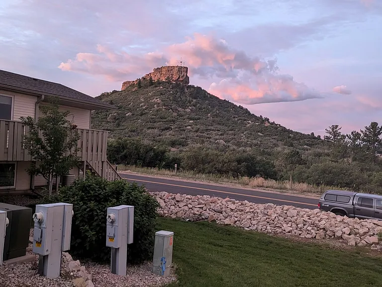 Castle Rock view from porch