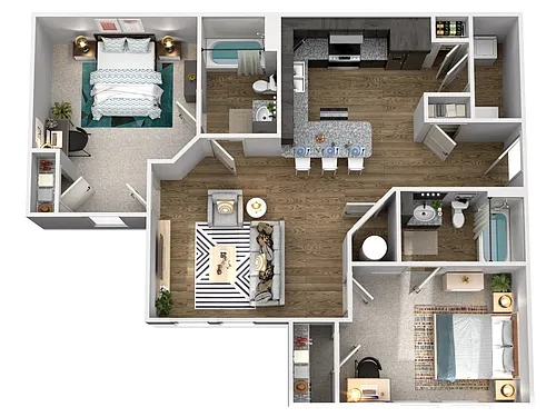 Floor plan 2 Bed 2 Bath