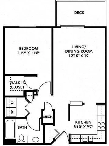 Floor plan 1 Bedroom