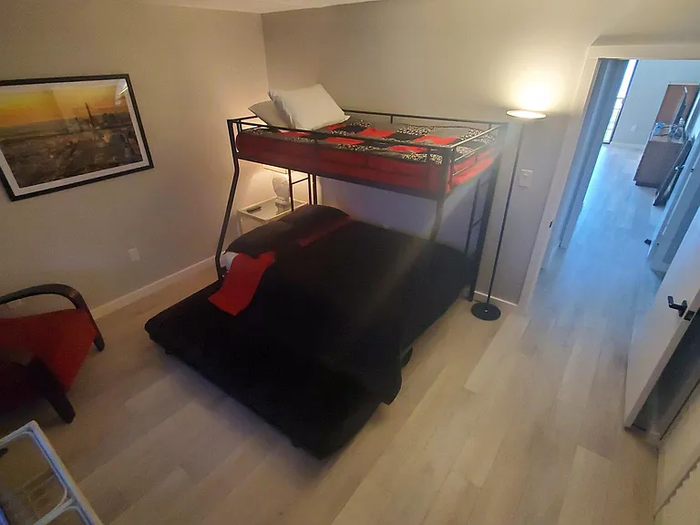 2nd bedroom with 3 beds