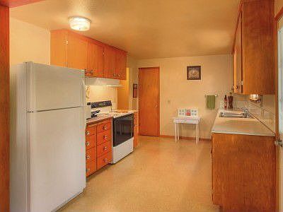 This is no galley kitchen; lots of room to maneuver.