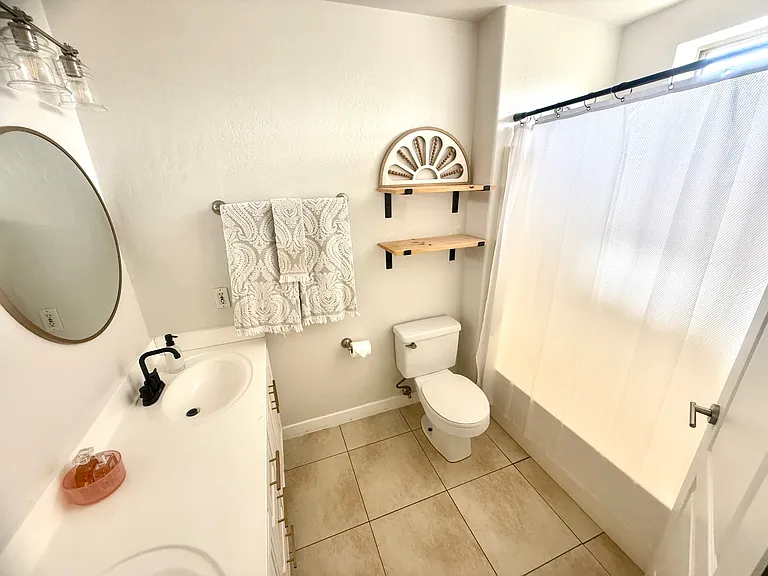 Queen Bedroom 2 on-suite double sink bathroom