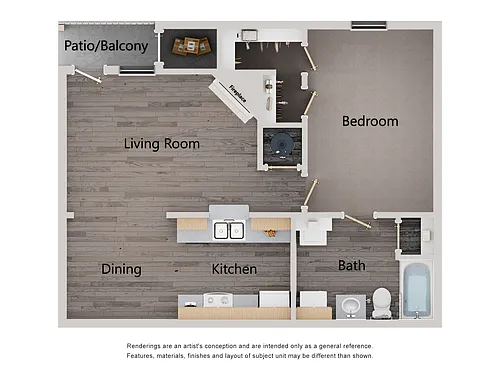 Floor plan CP2-1x1