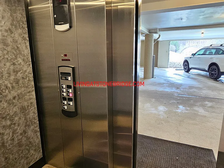 Elevator exit to garage