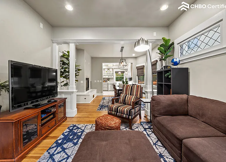 Living room toward dining room