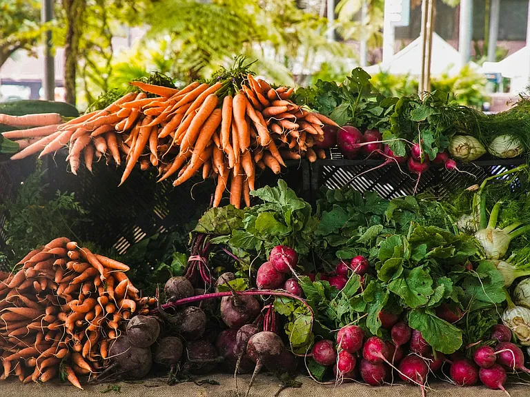 Farmers Market Near Fountains at Emerald Park Apartments